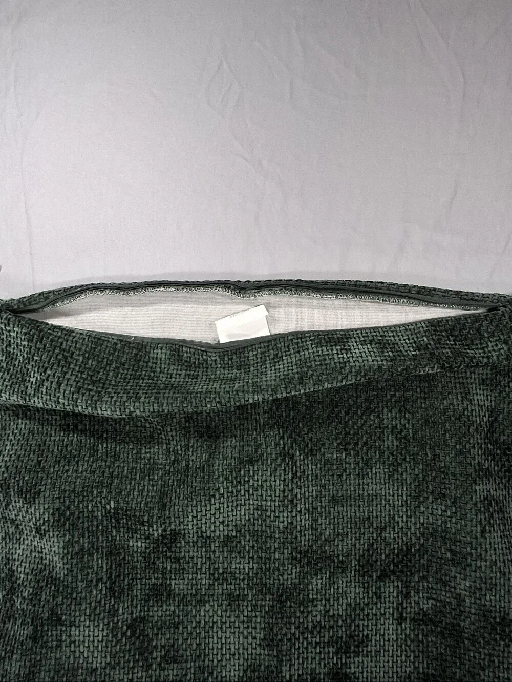 2 Callisto Home Forest Green Chenille Velvet Textured Throw Pillow Covers 24x24